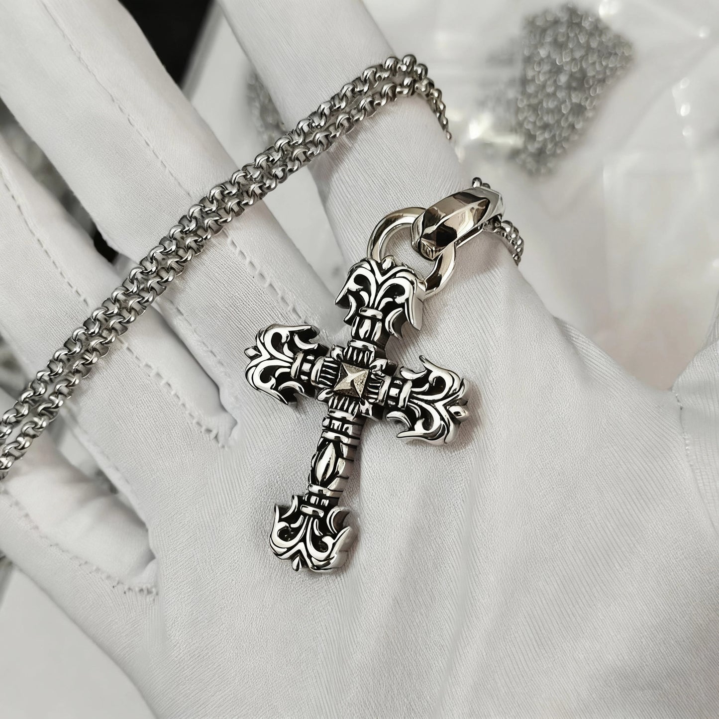 Hexagram Star Sword Anchor Pendant