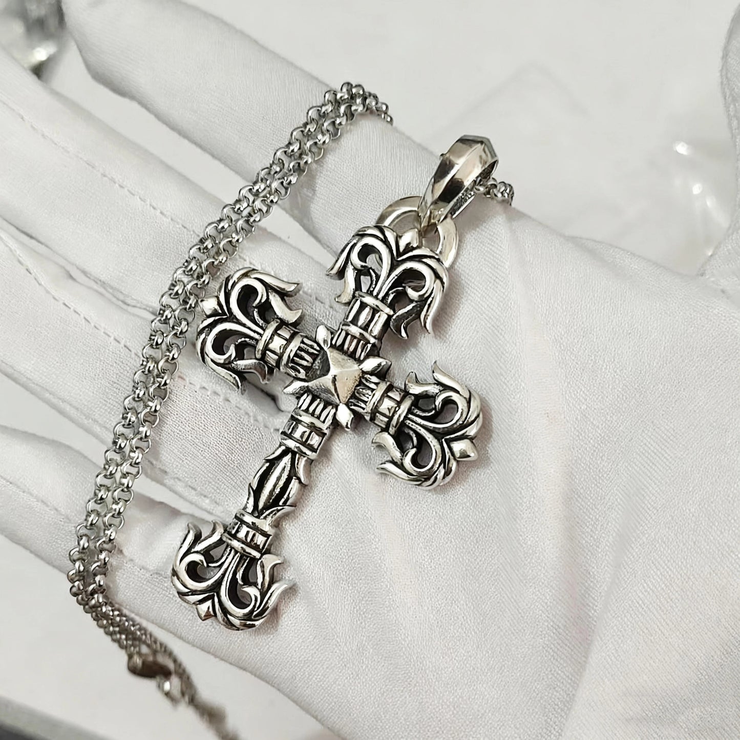 Hexagram Star Sword Anchor Pendant