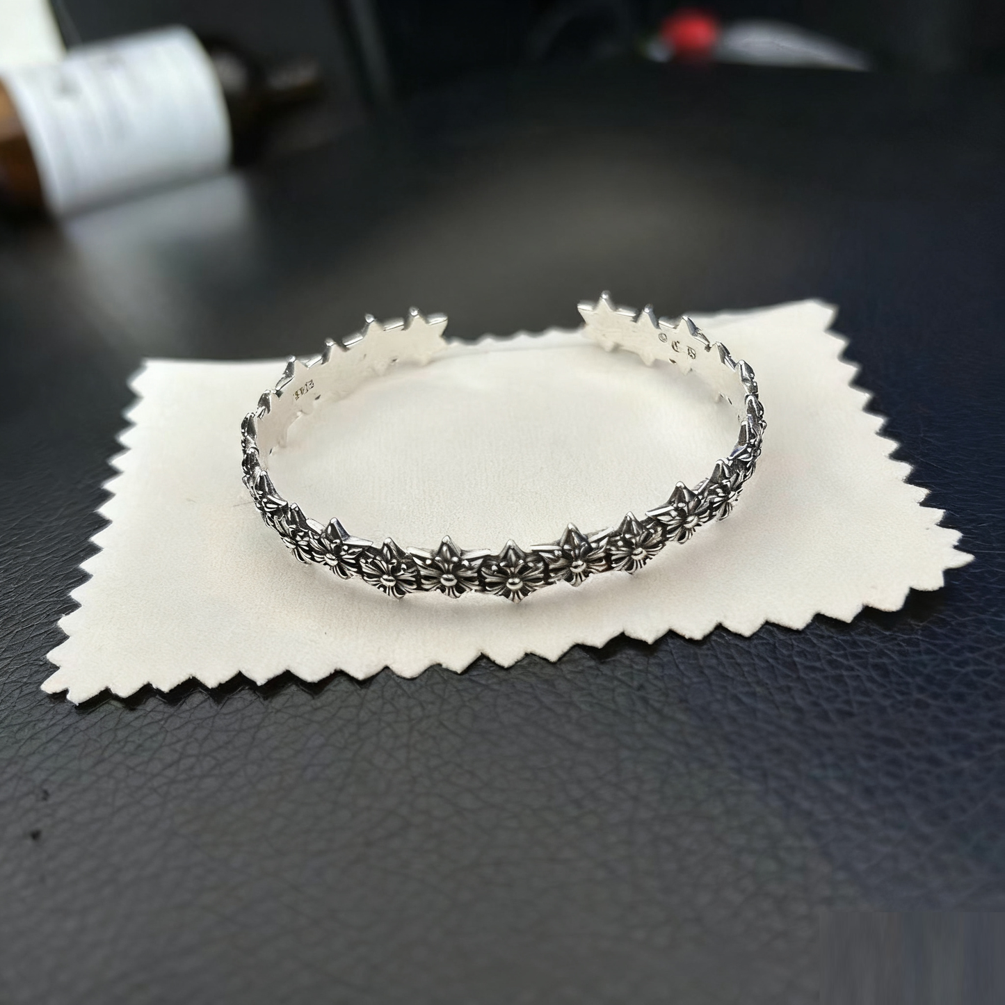 Cross Opening Retro Bracelet Skull Bullet Nail Text Sword Bracelet