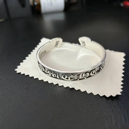 Cross Opening Retro Bracelet Skull Bullet Nail Text Sword Bracelet